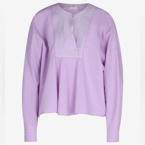 Forte Forte Lilac Cotton forte Long-sleeve shirt with pintucks Women’s Sz L